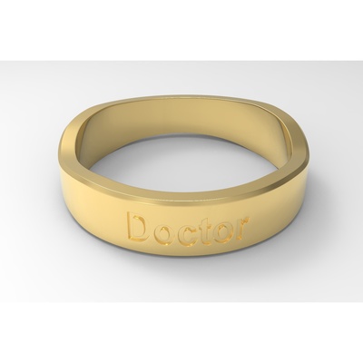 doctor ring female gold jewelry 3d printable jewelry design art work 3d print model - Mito3D