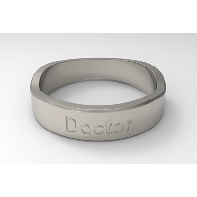 doctor ring female platinum jewelry 3d printable jewelry design artwork 3d print model - Mito3D
