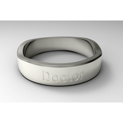 médico anel fêmea prata joalheria projeto 3d imprimível arte 3d print model - Mito3D