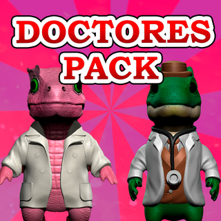 doctors pack dino professions saurians saurian doctor doctorsaurus doctorasauria 3d print model - Mito3D