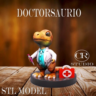 doktorlar dino Dinozor doktor dekorasyon hediye orijinal tanınmış ofis 3d print model - Mito3D