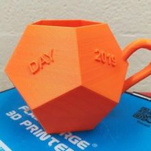 dodecahedral cups art math dodecahedron 3d print model - Mito3D