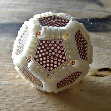 dodecahedral protoboard game 3d honeycomb model modular openscad parametric polyhedra reprap construction toys 3d print model - Mito3D