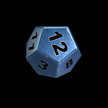 dodecahedron game dado 12 dice boardgame rpg board 3d print model - Mito3D