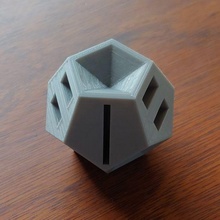 dodecahedron - usb sd micro-sd holder microsd compact memory 3d print model - Mito3D