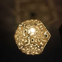 dodecaedro abajur redemoinhos a casa o padrão hippie geometria lâmpada 3d print model - Mito3D