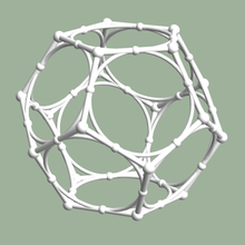 dodecahedron midcircles art dansmath geometry mathematics polyhedron polyhedra math 3d print model - Mito3D