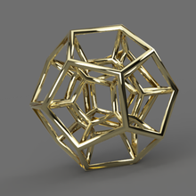 dodecahedron necklace charm anycubic3d fashion gold pentagon 3d print model - Mito3D