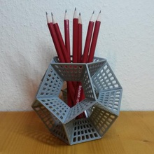 dodecahedron pencil holder art 3d print model - Mito3D
