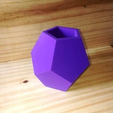 dodecahedron pot flowerpot planter home 3d print model - Mito3D
