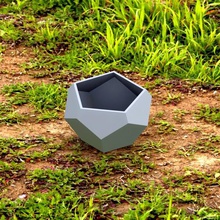 dodecahedron vase home base geometrically-shaped geometric shape geometrical 3d print model - Mito3D