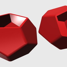 dodecaedro matrice pentola vari fioriera 3d print model - Mito3D