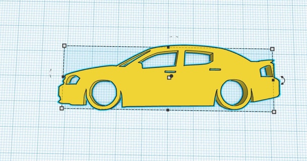 esquiva vingador silhueta chaveiro carro 3d print model - Mito3D