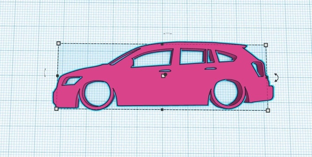 atlatmak kalibre siluet anahtarlık çeşitli araba 3d print model - Mito3D