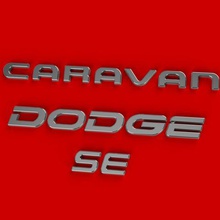 dodge caravan se logo auto etiquettes divers 3d print model - Mito3D