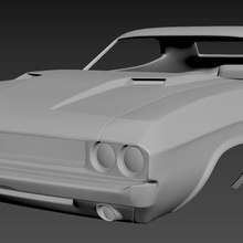 dodge challenger 1970 body print game car cars hobby american auto automotive muscle musclecar sportcar sport model printcar drive rc 3d print model - Mito3D