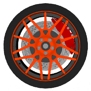 dodge charger srt wheels front rear wheel car detail high poly rim tire race tread accessories 3d print model - Mito3D