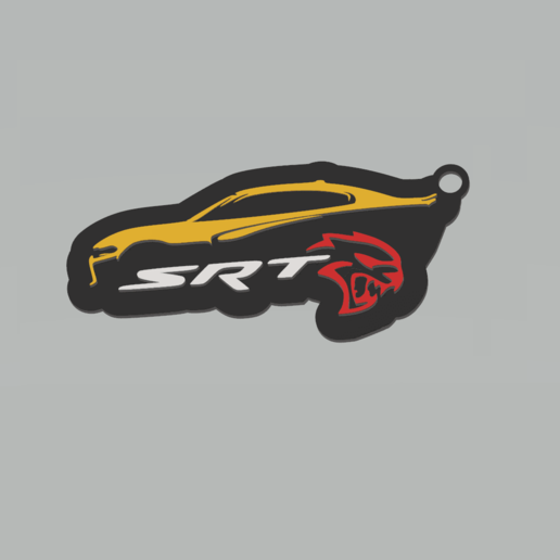 dodge hellcat srt keychain various key ring kaychain 3D print model - Mito3D