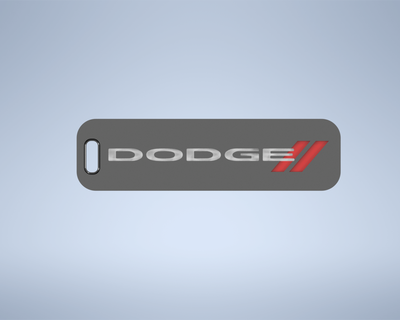 dodge logo emblem keychain keyring gm general motors key fashion design 3d print model - Mito3D