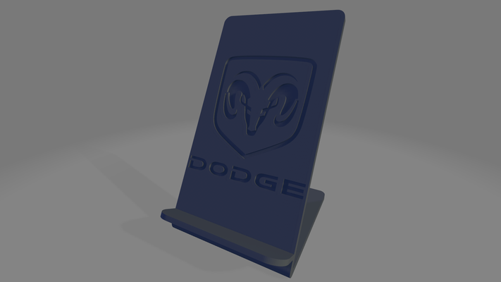 dodge phone holder car cars motorsport petrolhead usa america american united states muscle stand gift cellphone racing ram challenger hellcat 3d print model - Mito3D