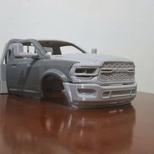 dodge ram 3500 2020 flatbed 324mm 375mm scale body 1/10 toyota nissan jeep chevrolet ford vaterra axial traxxas 1/10th patrol 3d print model - Mito3D