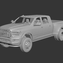 dodge ram 3500 mega cab game car cars hobby american auto automotive dually pickup wheel truck offroad model drive rc toy 3d print model - Mito3D