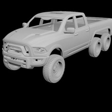 dodge ram axial 6x6 architecture rc4wd traxxas scx rc body jeep gladiator salebulding 3d print model - Mito3D