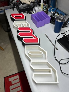 ausweichen srt Dämon Logo LED Dekor Garage Kunst Gadget einfach drucken Muskel Wagen Höllenkatze aufrichtig 3d print model - Mito3D