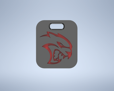 esquiva srt gato inferno logotipo emblema chaveiro gm motores chave moda Projeto 3d print model - Mito3D
