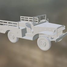 dodge wc51 - military truck 1 16 game wc wc52 sas jeep solido tank rc models army 3d print model - Mito3D