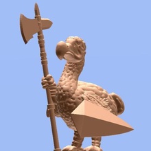 dodo guard 28mmheroic scale game 3d print model - Mito3D