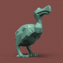 dodo lowpoly art jouet d'oiseaux cadeau de souvenirs 3dprinting 3d print model - Mito3D