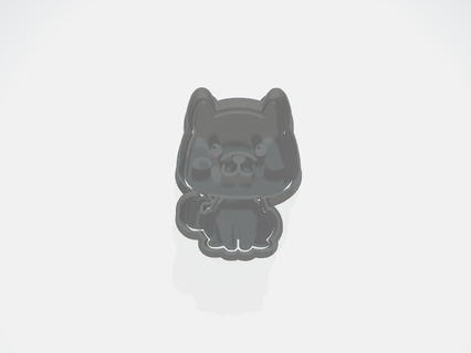 dog siba biscuit cutter+timbre coupeur chien Sibaïnou 3d print model - Mito3D
