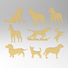 perro perros medalla llavero madera cnc láser corte animal salvaje zoo 3d print model - Mito3D