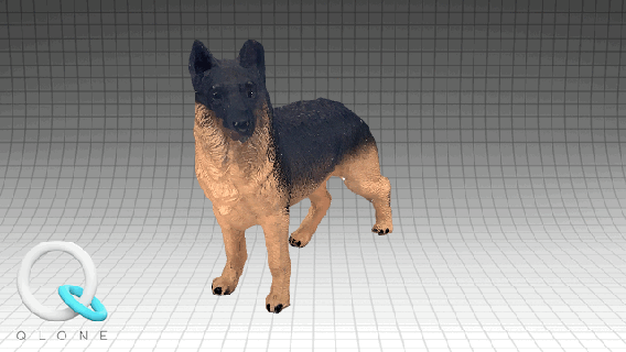 cane animale qlone giocattolo 3d print model - Mito3D