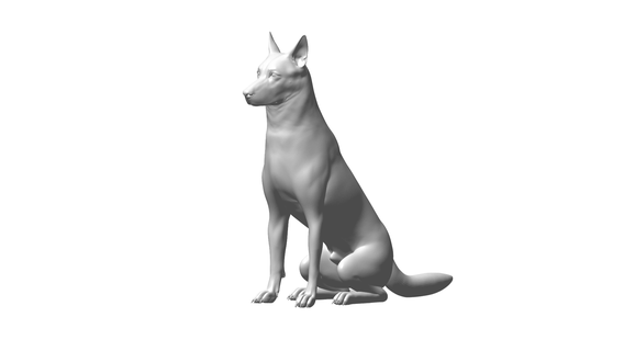 cão arte escultura animal parede ar vr meta metverso 3d print model - Mito3D