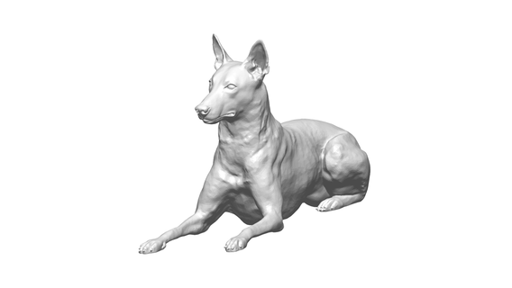 perro Arte perro escultura animal Arte pared ar vr meta metverso 3d print model - Mito3D