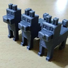 perro juego de juguete square baja poli ladrillo 3d print model - Mito3D