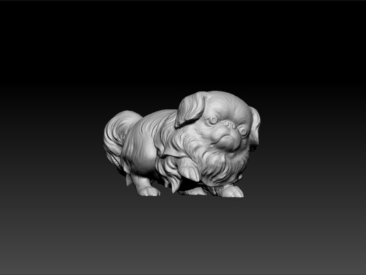 dog - cute art on desk test model amazing animal royal beauty beautiful shiny royality 3d print model - Mito3D