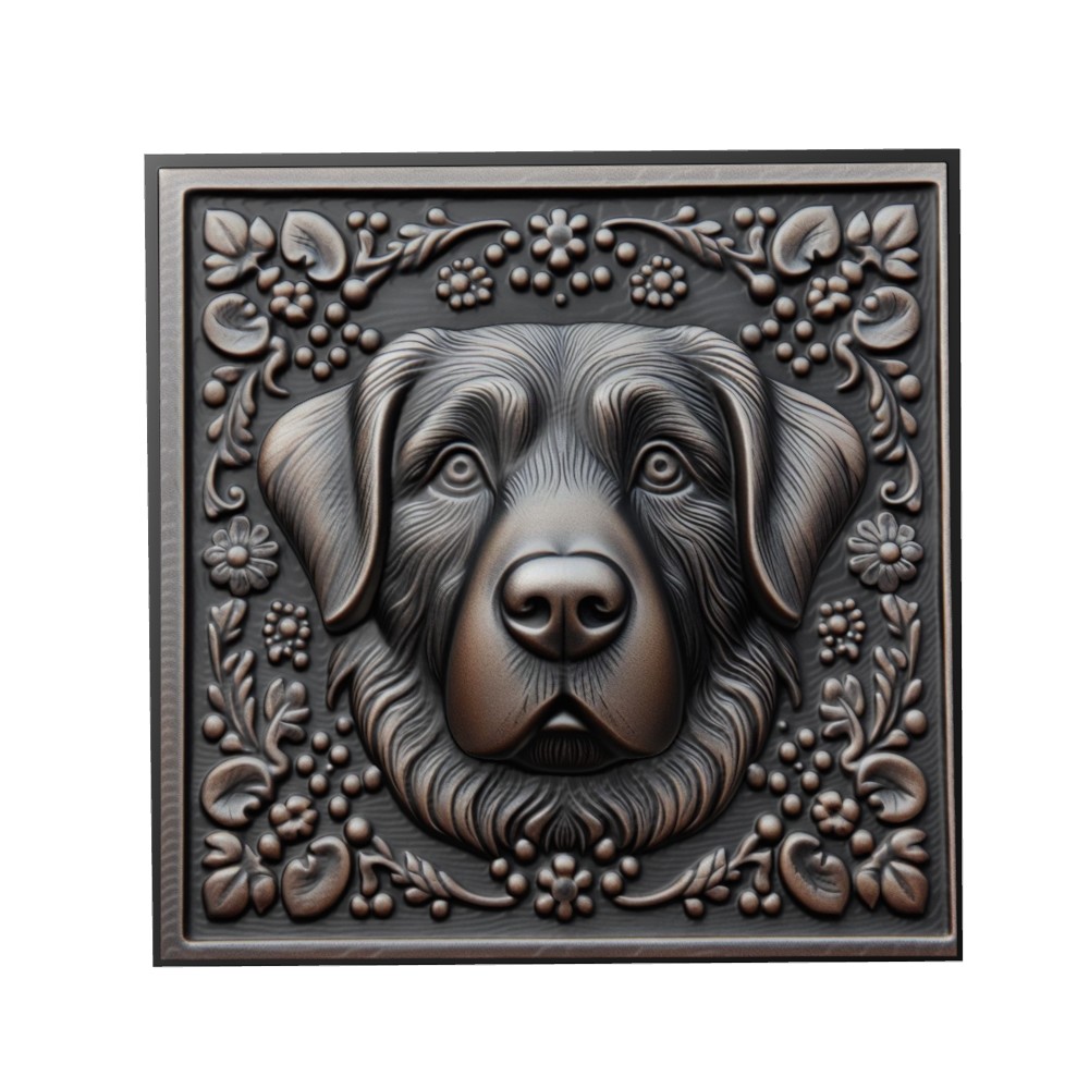 köpek hayvan rahatlama sanat hayvanlar yeggi mito3d büst google kolye madalyon animal relief wall art duvar 3D print model - Mito3D