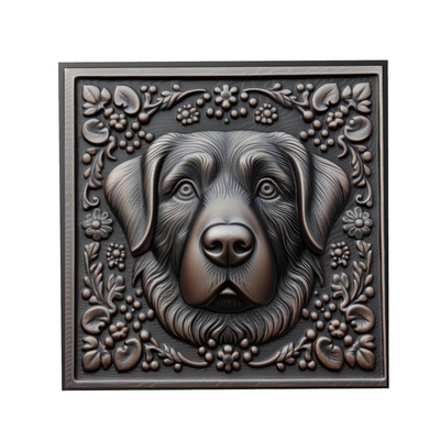 köpek hayvan rahatlama sanat hayvanlar yeggi mito3d büst google kolye madalyon animal relief wall art duvar 3d print model - Mito3D