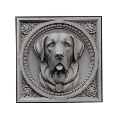 köpek hayvan rahatlama sanat hayvanlar yeggi mito3d büst google kolye madalyon animal relief wall art duvar 3d print model - Mito3D