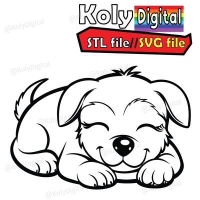 cão arte parede dormindo stl arquivo svg cachorro silhueta filhote decoração canino animal moderno resumo artístico único casa projeto personalizadas personalizado temático 3d print model - Mito3D