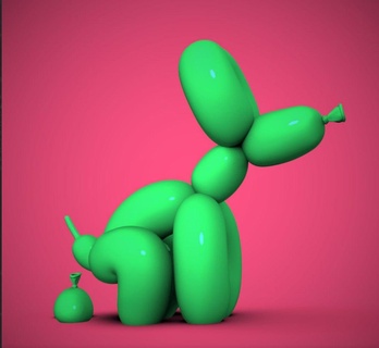 dog balloon Game 3d print model - Mito3D