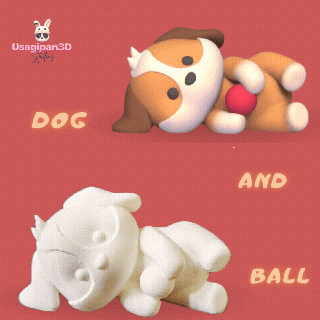 dog ball 3d print model - Mito3D