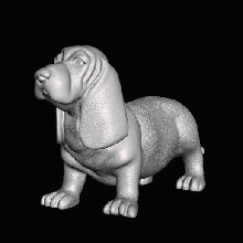 cane bassetto arte 3d print model - Mito3D