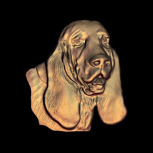 dog basset hound art 3D print model - Mito3D