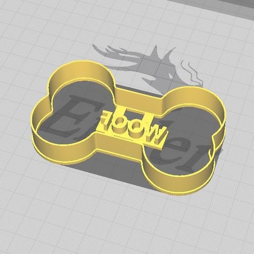 osso de cão cookie fondant corte vários cortador 3D print model - Mito3D