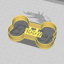 osso de cão cookie fondant corte vários cortador 3d print model - Mito3D