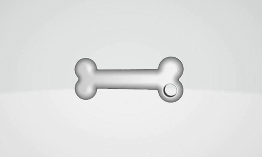 dog bone keychain 3d print model - Mito3D